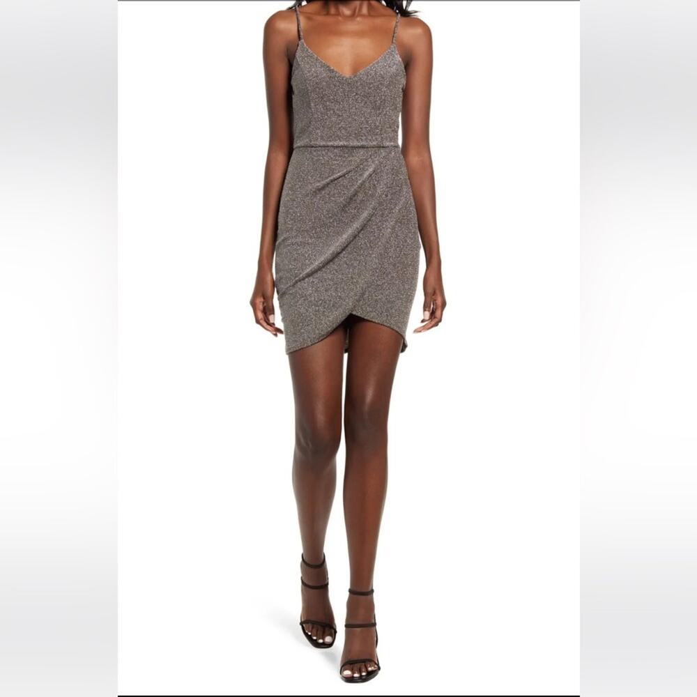 NWOT Lulus Metallic Bodycon Mini Dress Size Large